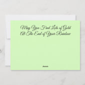 Patton's St. Patrick's Day Cat/Kitten-Flat Kaart (Achterkant)