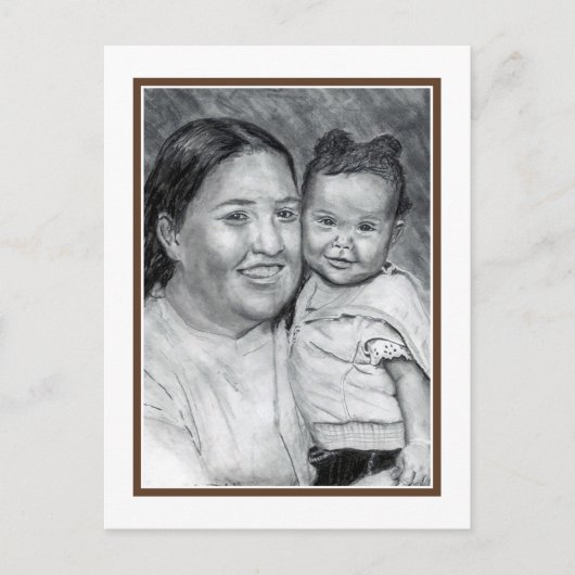 Patty en Baby Briefkaart (Voorkant)