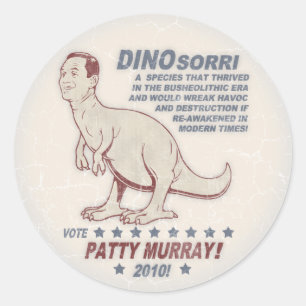 Patty Murray v Dino Sorri Ronde Sticker
