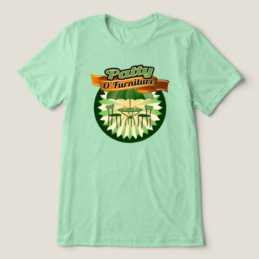 Patty O'Furniture, Funny St. Patrick's Day Pun Tri-Blend Shirt (Design voorkant)
