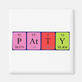 Patty periodieke table name magnet (Voorkant)
