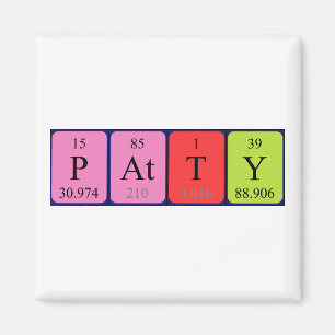 Patty periodieke table name magnet