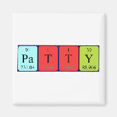 Patty periodieke table name magnet (Voorkant)