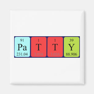 Patty periodieke table name magnet