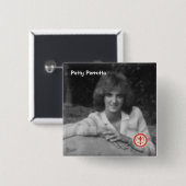 Patty Perrotta Vierkante Button 5,1 Cm (Voorkant /achterkant)