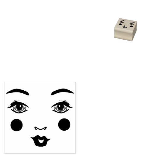 Patty Post Doll Face Rubberstempel (Gestempeld)