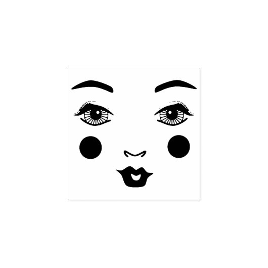 Patty Post Doll Face Rubberstempel (Afrduk)