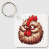 "Patty Silkie Chicken Face" Aluminum Keychain (Voorkant)