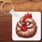 "Patty Silkie Chicken Face" Aluminum Keychain (Voorkant)