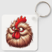 "Patty Silkie Chicken Face" Aluminum Keychain (Achterkant)