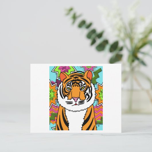 Patty Tiger Wild Animals Briefkaart (Staand voorkant)