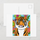 Patty Tiger Wild Animals Briefkaart (Voorkant / Achterkant)