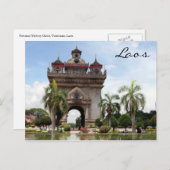 Patuxai poort van de overwinning briefkaart (Voorkant / Achterkant)