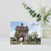 Patuxai poort van de triomf briefkaart (Staand voorkant)