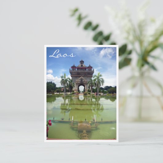 Patuxai Vientiane Briefkaart (Staand voorkant)