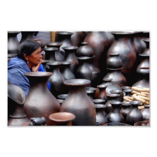 Patzcuaro Mercado - Dia de los Muertos Foto Afdruk (Voorkant)