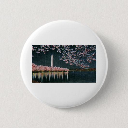 PAU42 Washington bij Night.tif Ronde Button 5,7 Cm (Voorkant)