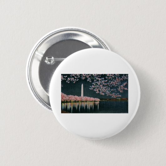 PAU42 Washington bij Night.tif Ronde Button 5,7 Cm (Voorkant /achterkant)