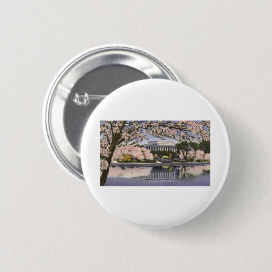 PAU44 Lincoln Memorial.tif Ronde Button 5,7 Cm (Voorkant /achterkant)