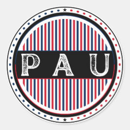 Pau City Pride Emblem – French Identity Ronde Sticker