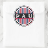 Pau City Pride Emblem – French Identity Ronde Sticker (Tas)