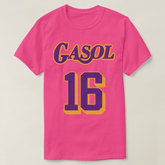 Pau Gasol Gepensioneerde Jersey Tribute T-shirt (Design voorkant)
