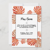 Pau Hana Invites Kaart (Voorkant)