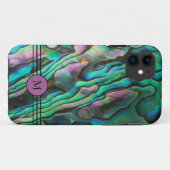 Paua Abalone-Initiaal telefoongeval Case-Mate iPhone Case (Achterkant (horizontaal))