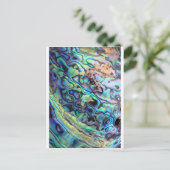 Paua abalone shell detail briefkaart (Staand voorkant)