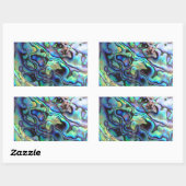 Paua abalone shell detail rechthoekige sticker (Vel)