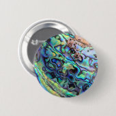 Paua abalone shell detail ronde button 5,7 cm (Voorkant /achterkant)