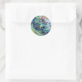 Paua abalone shell detail ronde sticker (Tas)
