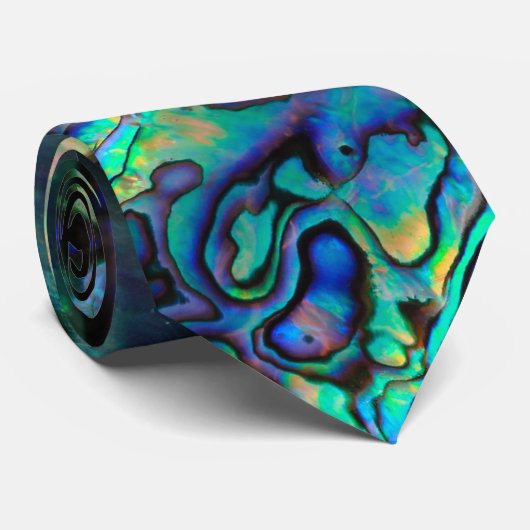 Paua abalone shell stropdas (Opgerold)