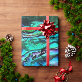 Paua Abalone Shell Wrapping Paper Cadeaupapier