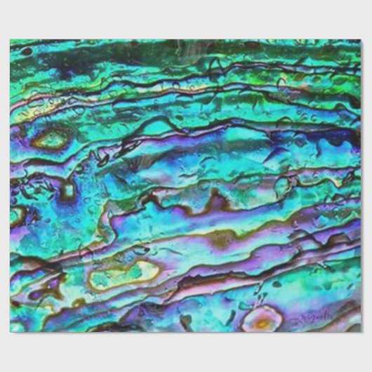 Paua Abalone Shell Wrapping Paper Cadeaupapier (Vlak)