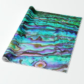 Paua Abalone Shell Wrapping Paper Cadeaupapier (Uitgerold)