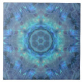 Paua cirkelvormige patroon blauw tegeltje (Voorkant)