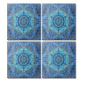 Paua cirkelvormige patroon blauw tegeltje