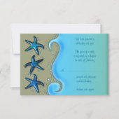 Paua Schelp Zeester Trouw Antwoordkaart RSVP Kaart (Voorkant)