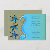 Paua Schelp Zeester Trouw Antwoordkaart RSVP Kaart (Voorkant / Achterkant)