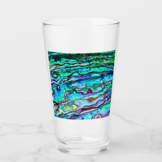 Paua Shell Abalone Glass tumbler (Voorkant)