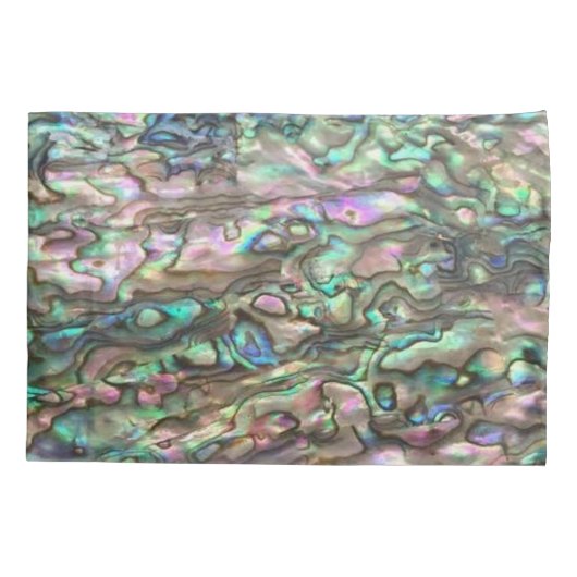 Paua Shell Abalone Natural Pillow Hoesje Sham Kussensloop (Achterkant)
