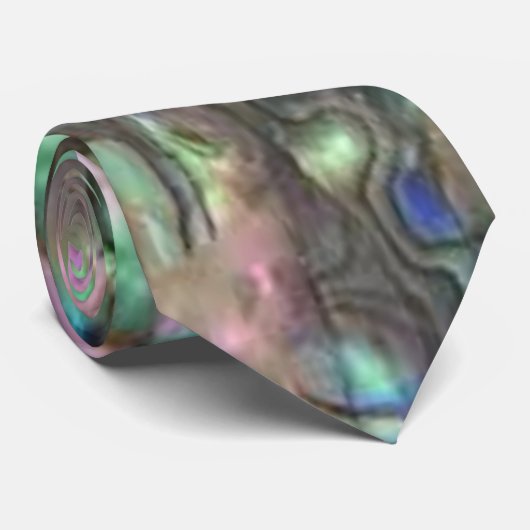 Paua Shell Abalone Natural stropdas (Opgerold)