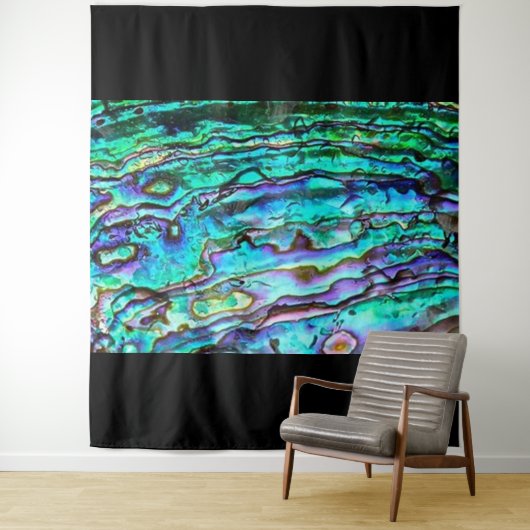 Paua Shell Abalone Tapestry Wandkleed (In situ)