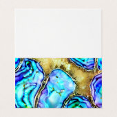 Paua Shell Vloeibare Alcohol Inkt Visitekaartje (Buitenkant ongevouwen)