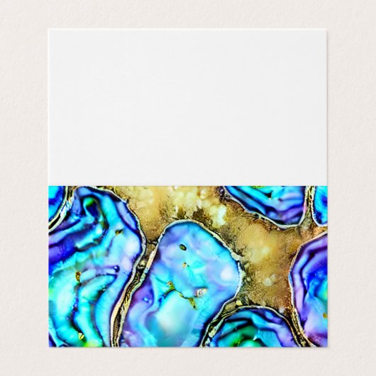 Paua Shell Vloeibare Alcohol Inkt Visitekaartje (Buitenkant ongevouwen)