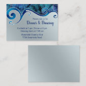 Paua shell & Waves Wedding Receptie Kaart (Voorkant / Achterkant)