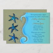 Paua Shell Zeester Sterren Huwelijksfeest na de Br Kaart (Voorkant / Achterkant)