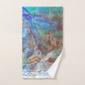 Paua Zwart Abalone mooi Nieuw Zeeland Shell Bad Handdoek (Handdoek)