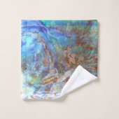 Paua Zwart Abalone mooi Nieuw Zeeland Shell Bad Handdoek (Wasdoekje)